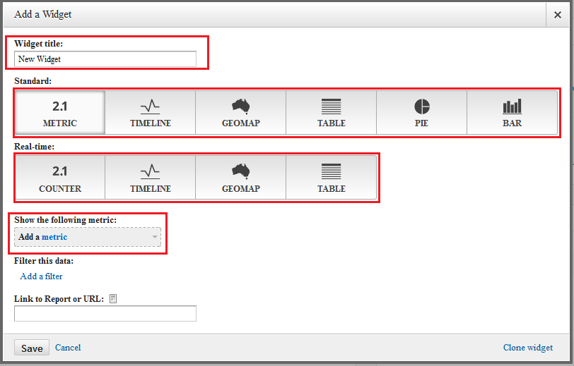 Add widgets